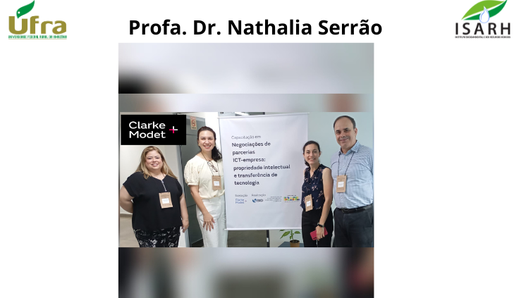Profa. Dr. Nathalia Serrão, docente do ISARH-UFRA e gerente do Núcleo de Inovação Tecnológica (NIT)